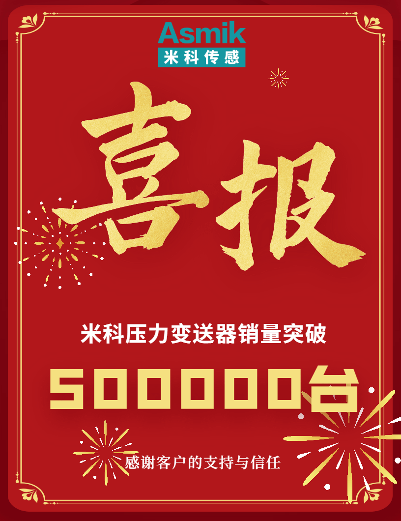 【內(nèi)含福利】米科壓力變送器銷(xiāo)量突破50萬(wàn)臺(tái)！